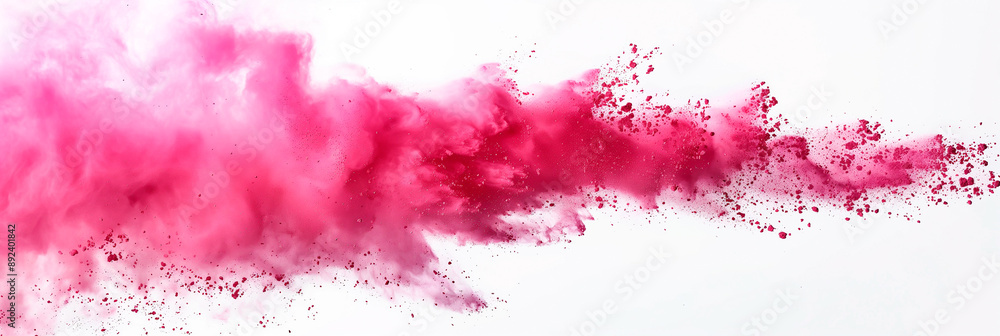 Obraz premium abstract pink powder splash on white background