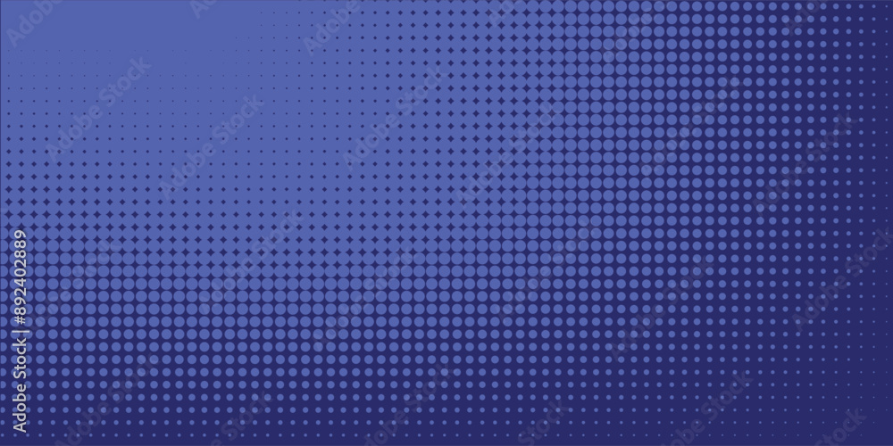 Halftone dots on a blue background. Comic pop art style blank layout. Template design for comic book, presentation, sale or web banner. Vector illustration Halftone dots on a blue background. Comic pop art style blank layout. Template design for comic book, presentation, sale or web banner. Vector illustration