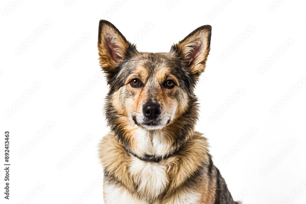 Portrait of a brown and white dog with floppy ears Portrait of a brown and white dog with floppy ears