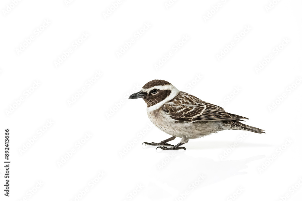 White-winged Finch Isolated on White Background White-winged Finch Isolated on White Background