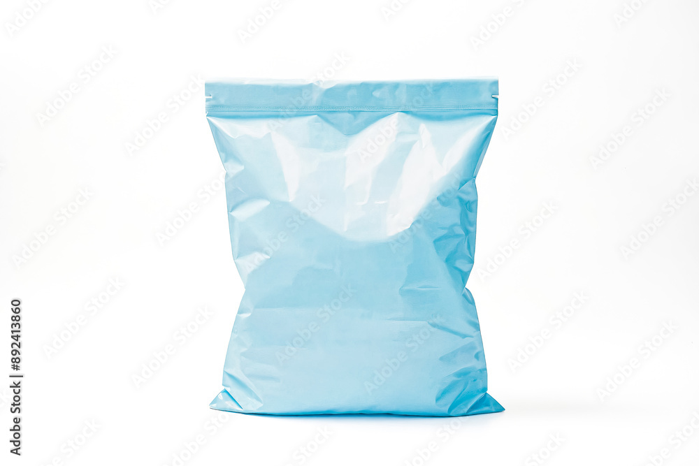 Light Blue Poly Mailer Bag Isolated on White Background Light Blue Poly Mailer Bag Isolated on White Background