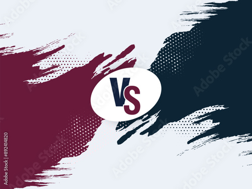 Brush stroke style versus vs screen banner for duel tournament
