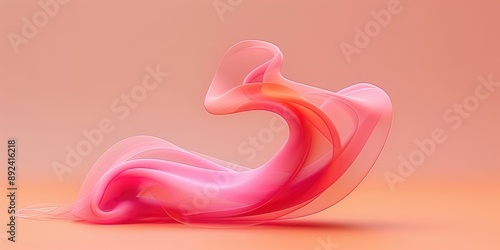Abstract Pink Flowing Form
