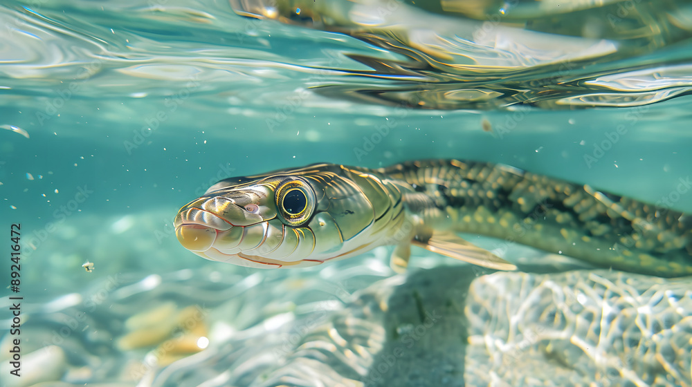 Fototapeta premium snakefish in the water