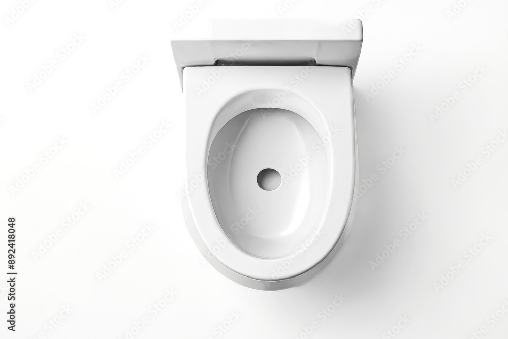 Top View of a Clean Toilet Bowl Top View of a Clean Toilet Bowl
