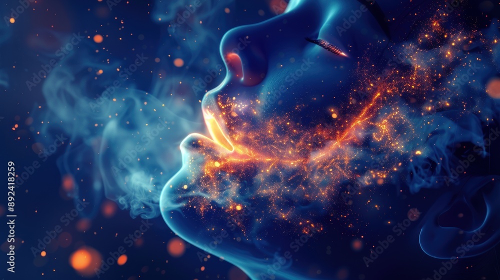 Illustration of lung health visualization, people who experience sleep apnea, a disorder of airway obstruction during sleep. Ai generated image Illustration of lung health visualization, people who experience sleep apnea, a disorder of airway obstruction during sleep. Ai generated image