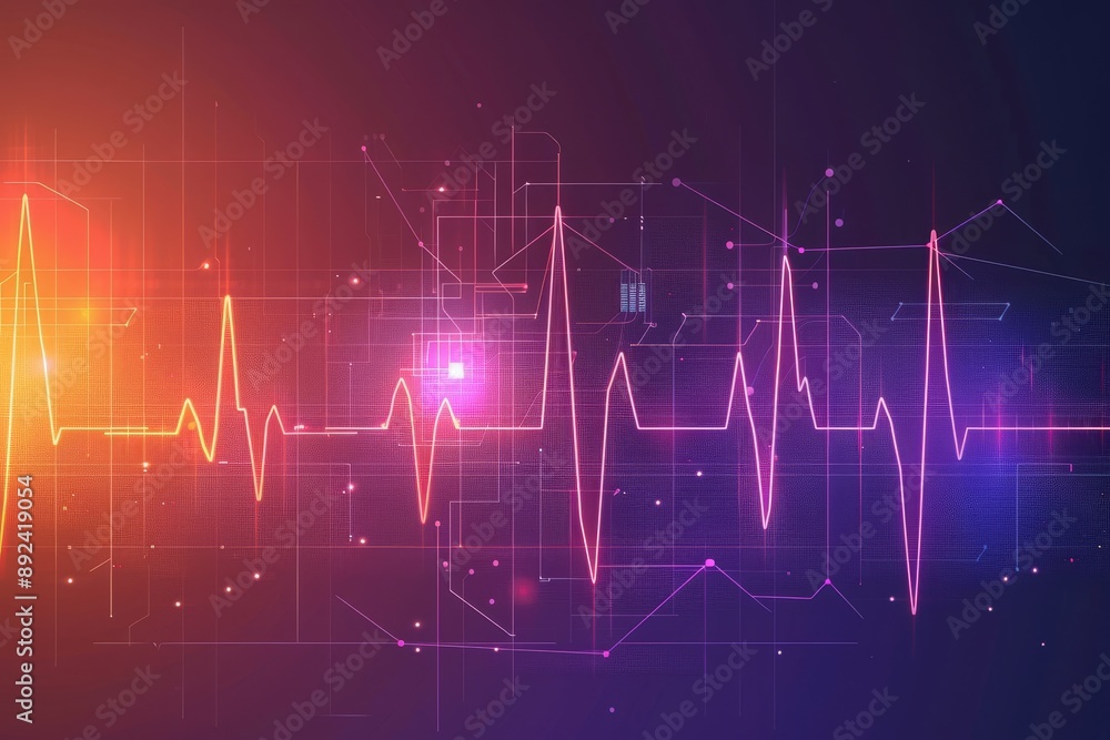 Fototapeta premium Digital Heartbeat: Technology and Health