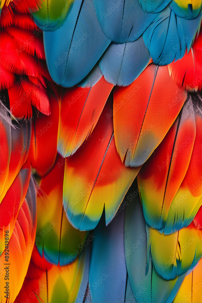 Obraz premium Parrot Feathers Seamless Tile..