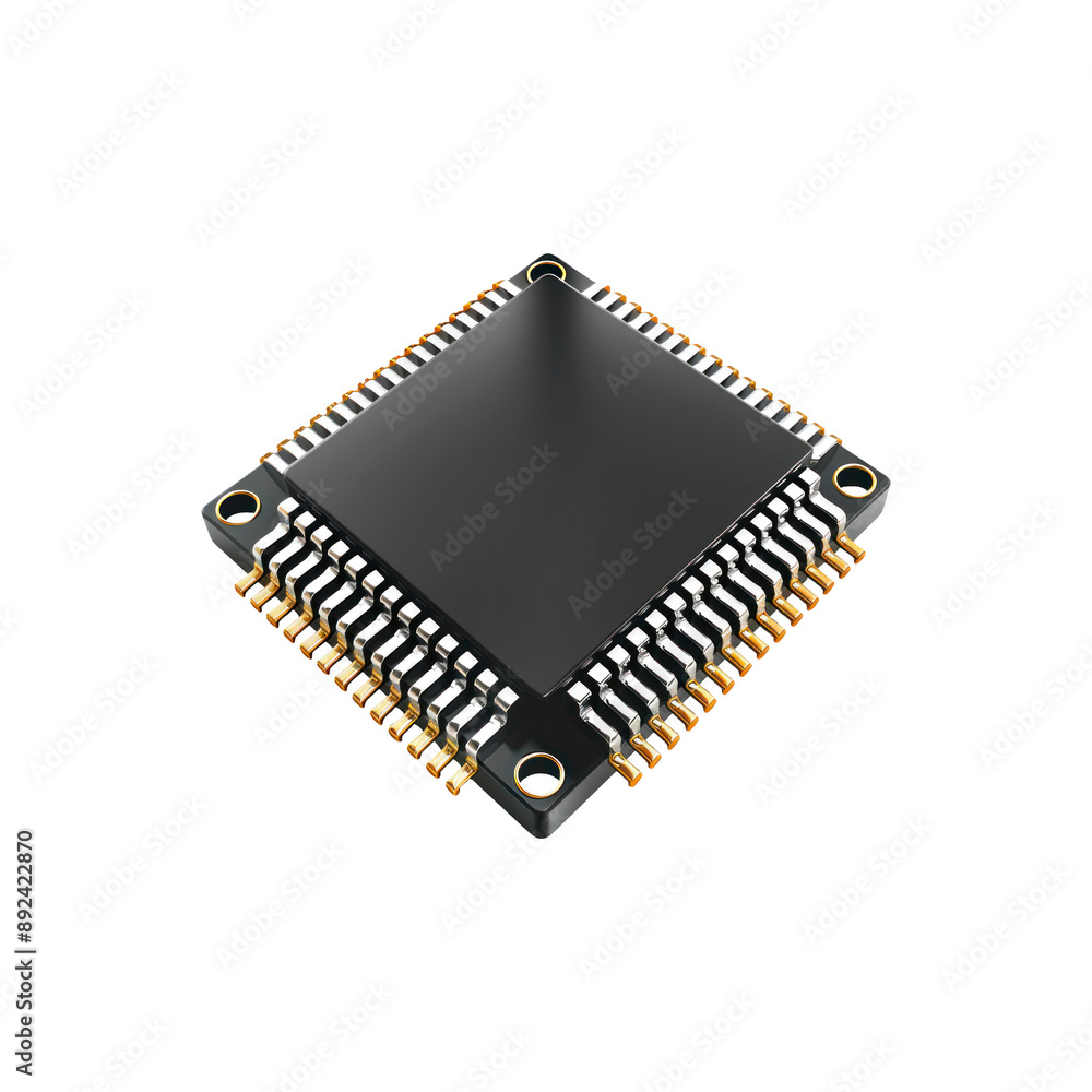Computer processor. Isolated on transparent background. Computer processor. Isolated on transparent background.