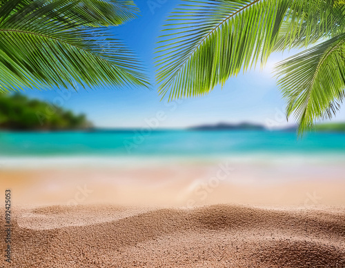 Escape to Paradise: Tropical Beach Summer Holiday Background for Your Ultimate Travel and Beach Vacation