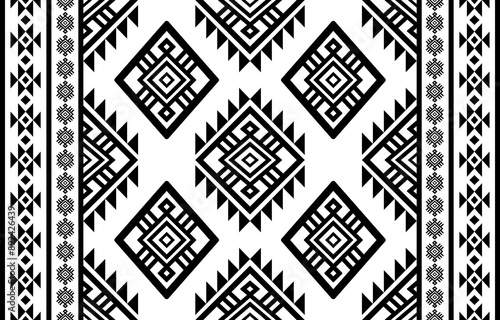 Wallpaper Mural Southwest geometric seamless patterns Aztec Navajo Native American tribal ethnic black and white for textile printing Torontodigital.ca