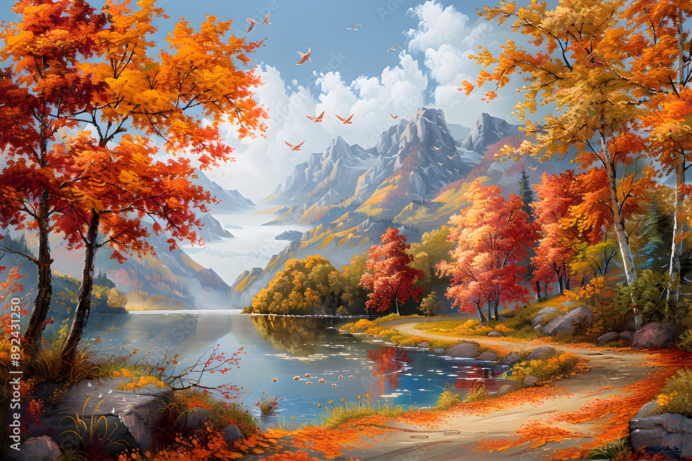 The variety of leaf colors in autumn is spectacular. The variety of leaf colors in autumn is spectacular.