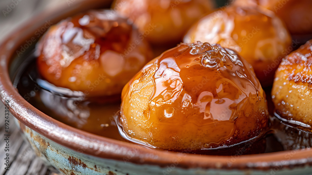 Freshly made baba au rhum soaked in syrup Freshly made baba au rhum soaked in syrup
