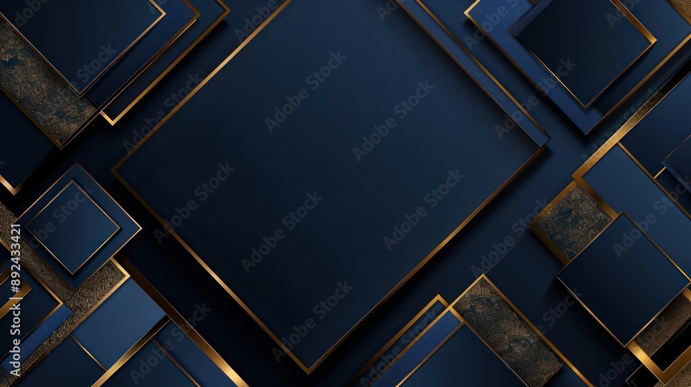 Royal blue and gold plexus on a navy background, sophisticated and regal with ample space for text Royal blue and gold plexus on a navy background, sophisticated and regal with ample space for text
