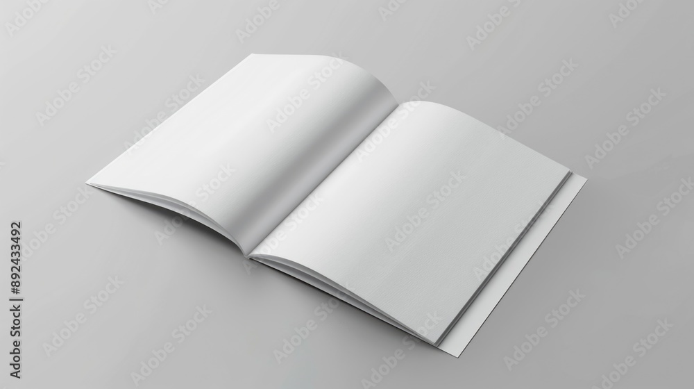 A open book placed on a gray surface A open book placed on a gray surface