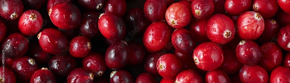 A closeup of fresh cranberries, Fresh fruits, tart and colorful A closeup of fresh cranberries, Fresh fruits, tart and colorful
