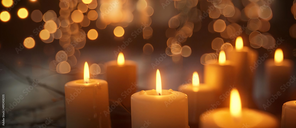 Candlelight Glow with Bokeh Background. Candlelight Glow with Bokeh Background.
