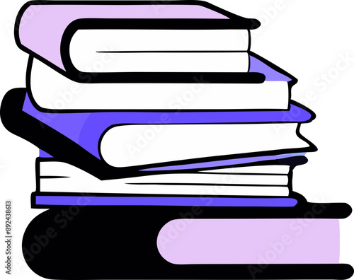 stacks of books illustration svg