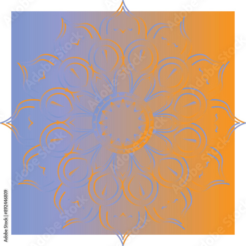 This is simple and vector gradient mandala background and it is editable.