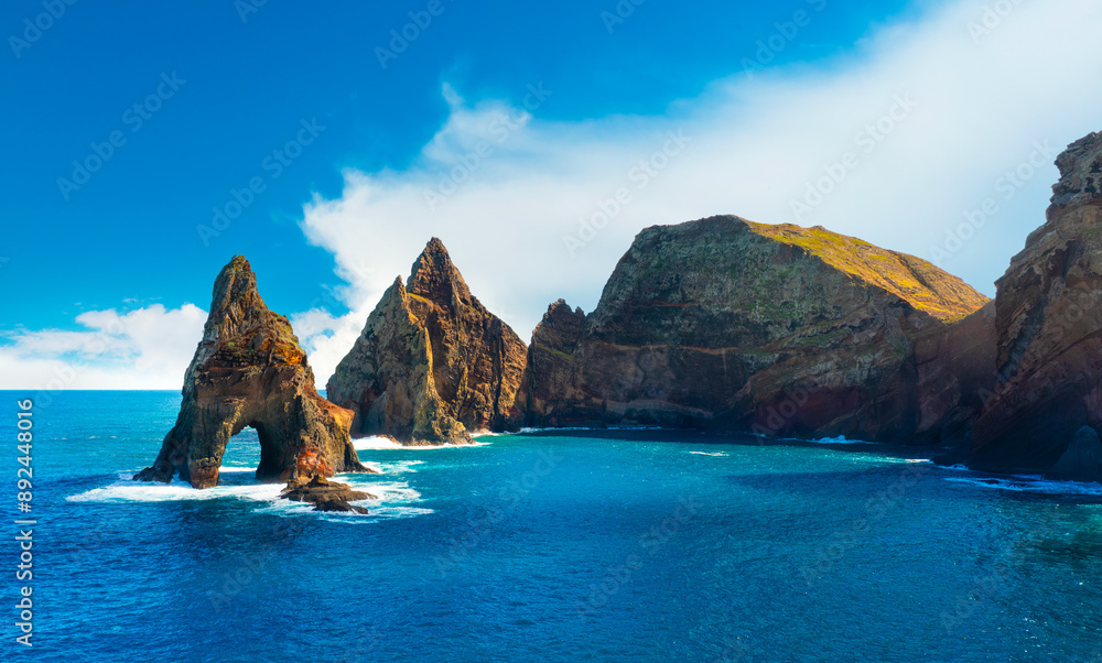View of one of the best sights of Madeira Island. Cape Ponta de São Lourenço, Madeira Island, Portugal