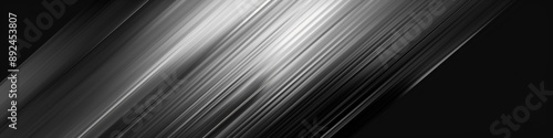 Metallic Black and Silver Abstract Design