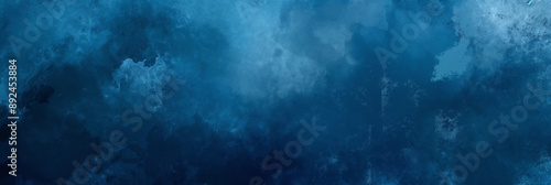 Abstract Dark Blue Water color paint effect