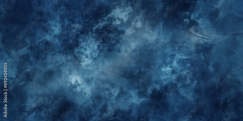 Obraz premium Blue Watercolor Abstract Gradient Background