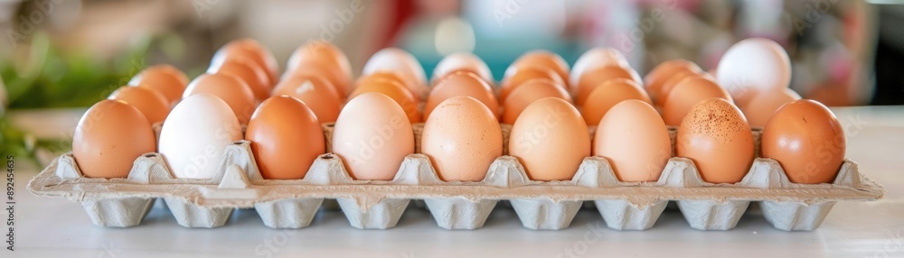 Farmer's market display of organic eggs, emphasizing superior nutrient quality and farm-to-table freshness Farmer's market display of organic eggs, emphasizing superior nutrient quality and farm-to-table freshness