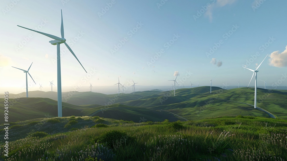 Obraz premium AI predicting optimal locations for new wind farms