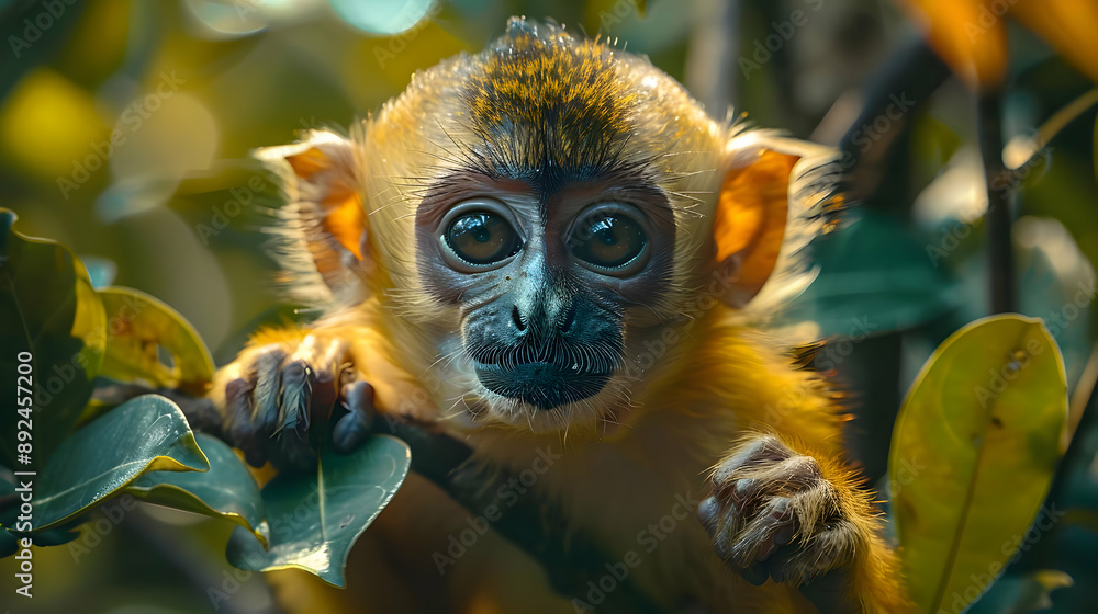 baby Golden Monkey Illustration 3d rendering baby Golden Monkey Illustration 3d rendering