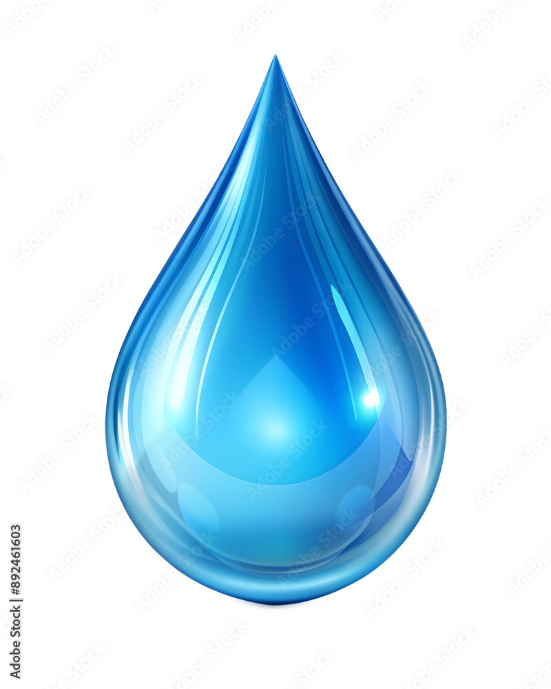 Blue water droplet isolated on transparent background. Vector realistic water droplet of drug or collagen essence. Water drop Blue water droplet isolated on transparent background. Vector realistic water droplet of drug or collagen essence. Water drop