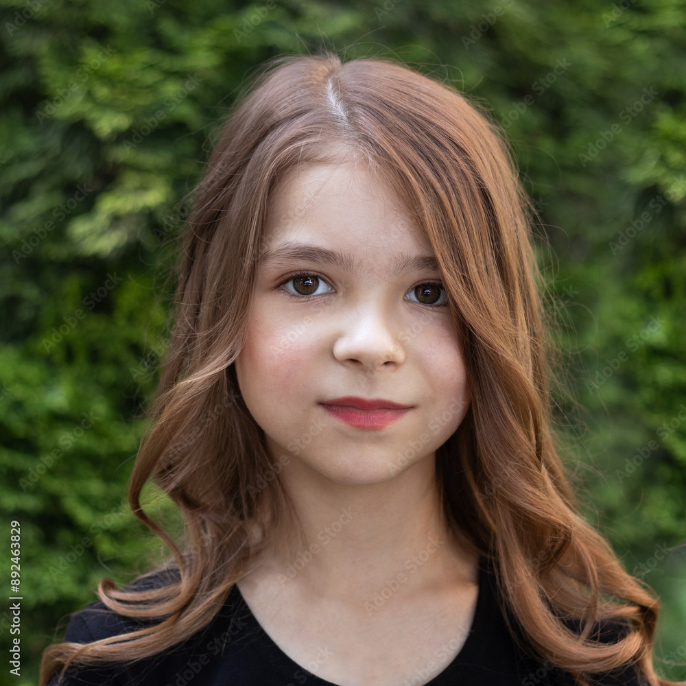 Close up fashion portrait of a beautiful girl with makeup and hairstyle outdoors Close up fashion portrait of a beautiful girl with makeup and hairstyle outdoors