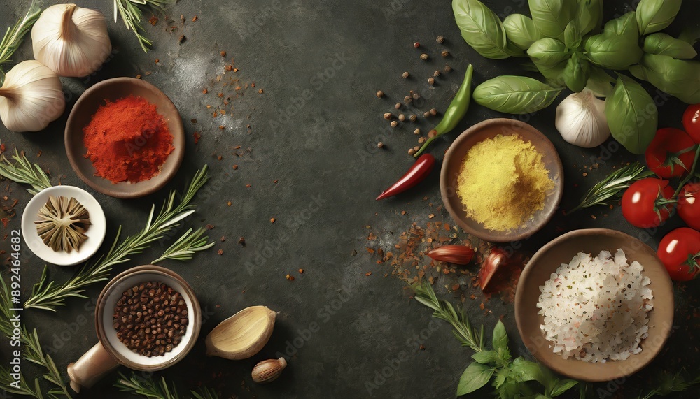 spices and herbs on wooden table spices and herbs on wooden table