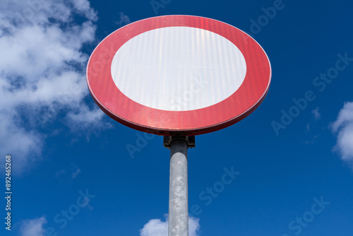 Dutch road sign: no vehicles of any kind permitted photo