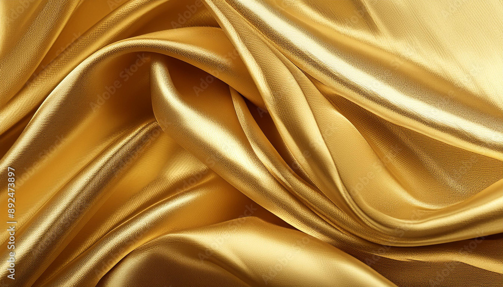 Close up of golden silk fabric texture. Luxury and richness. Elegant feminine textile drapery Close up of golden silk fabric texture. Luxury and richness. Elegant feminine textile drapery