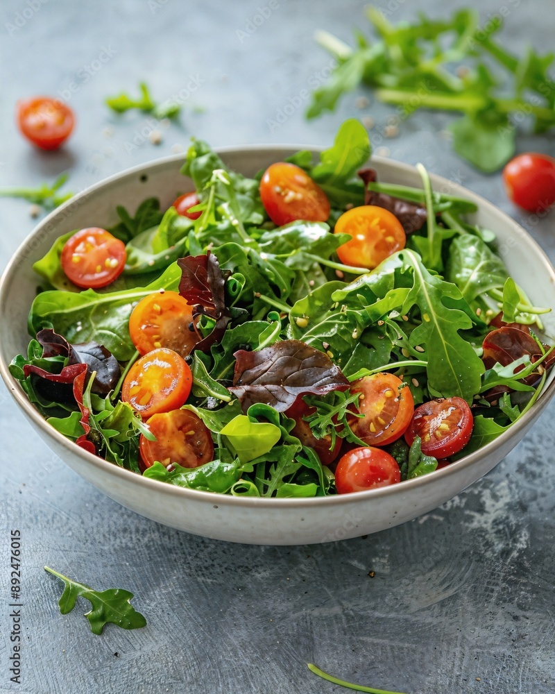 a white bowl filled with a salad on top of a table a white bowl filled with a salad on top of a table