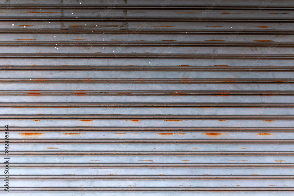 Old corrugated sheet metal door Old corrugated sheet metal door