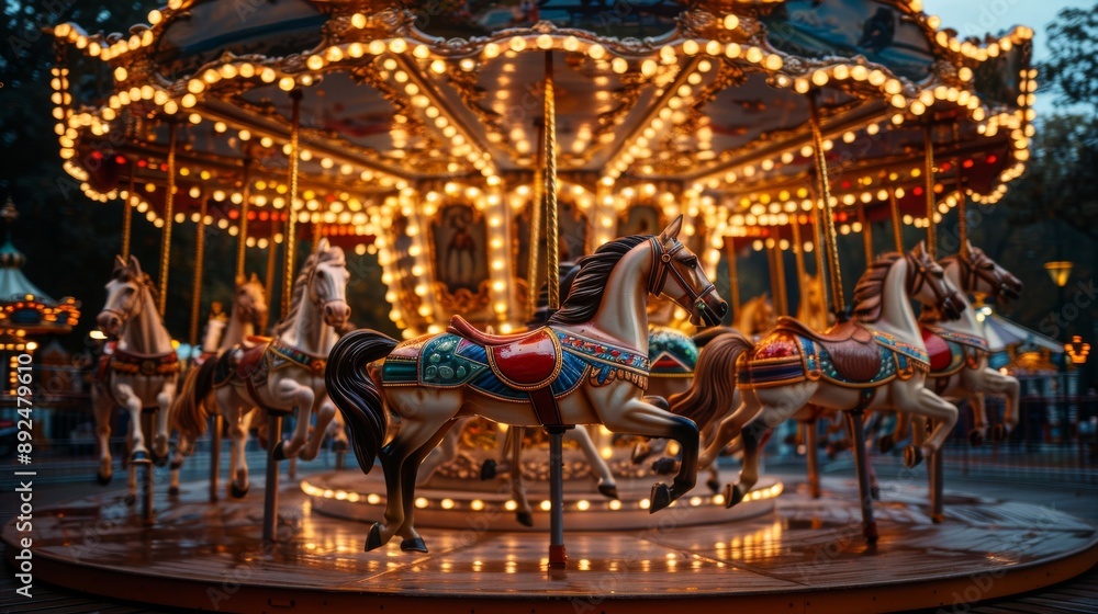 Fototapeta premium merry go round carousel