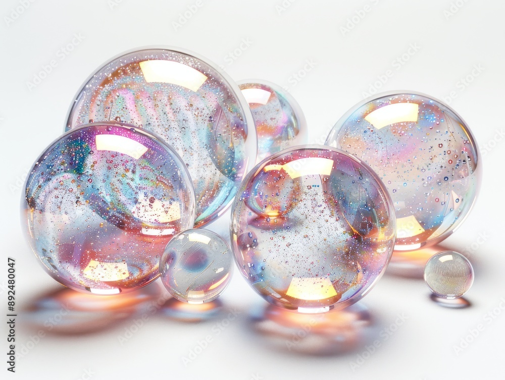 bubbles on the white background bubbles on the white background
