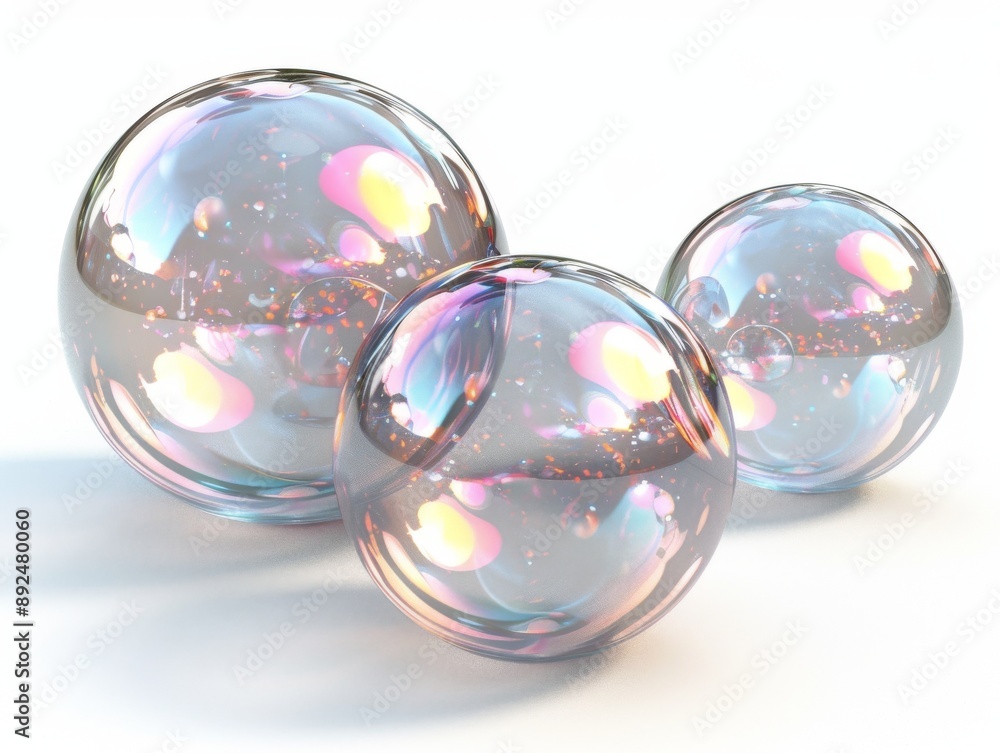 bubbles on the white background bubbles on the white background
