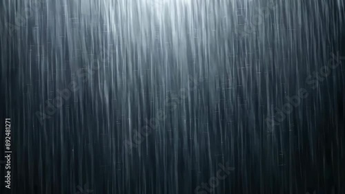 Infinite Downpour: Looping Rain Animation on a Black Background photo