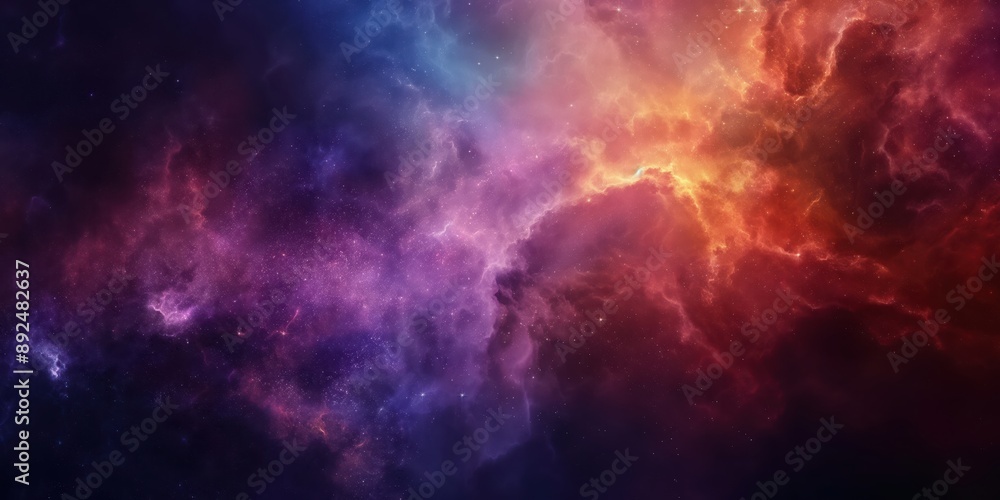 Obraz premium Colorful space galaxy cloud nebula. Stary night cosmos. Universe science astronomy. Supernova background wallpaper created by ai