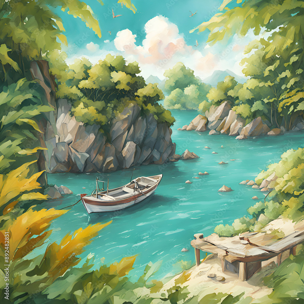tropical paradise island