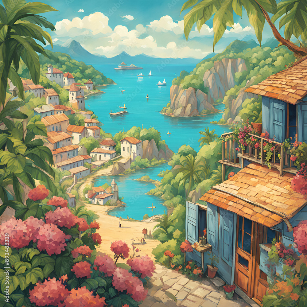 tropical resort