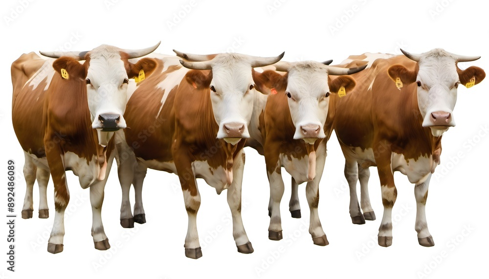 Cows on a white background Cows on a white background
