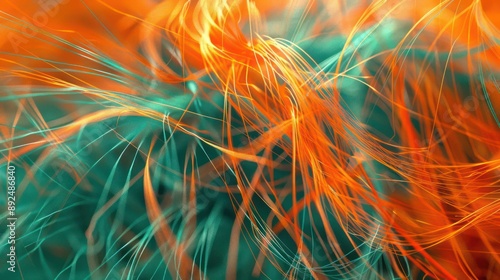 bstract network of orange and teal fibers, creating an energetic and engaging backdrop perfect for dynamic text