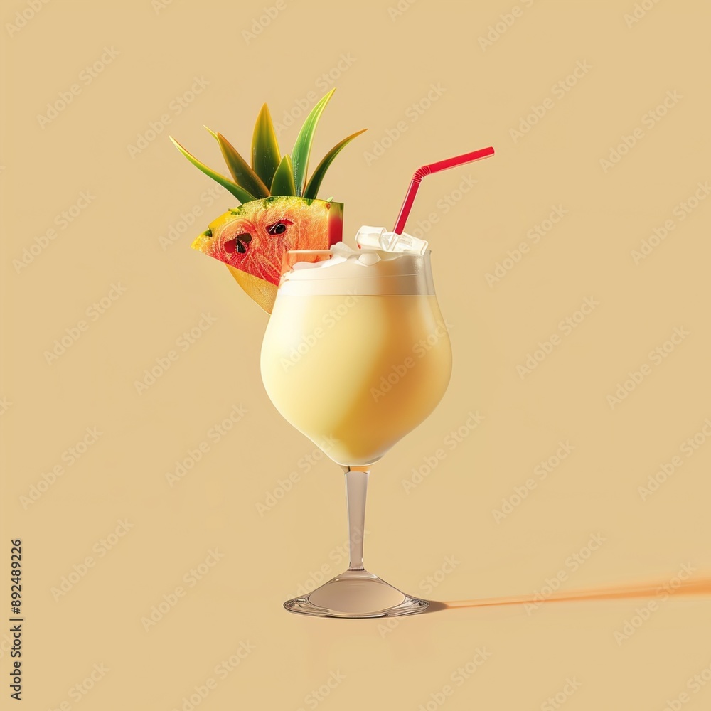 A photo of a cocktail flat background A photo of a cocktail flat background