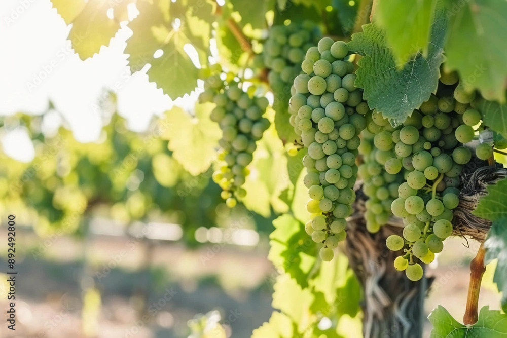 green grapes hanging in clusters on the vine - image high resolution green grapes hanging in clusters on the vine - image high resolution