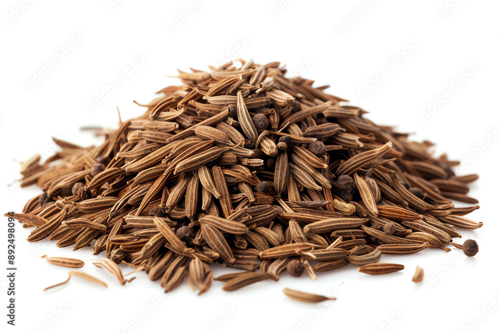 Cumin, isolated on white background. Cumin, isolated on white background.