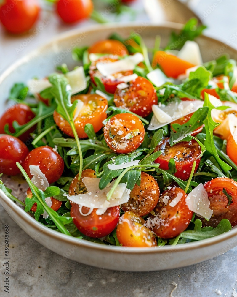 a white bowl filled with a salad of tomatoes and cheese a white bowl filled with a salad of tomatoes and cheese